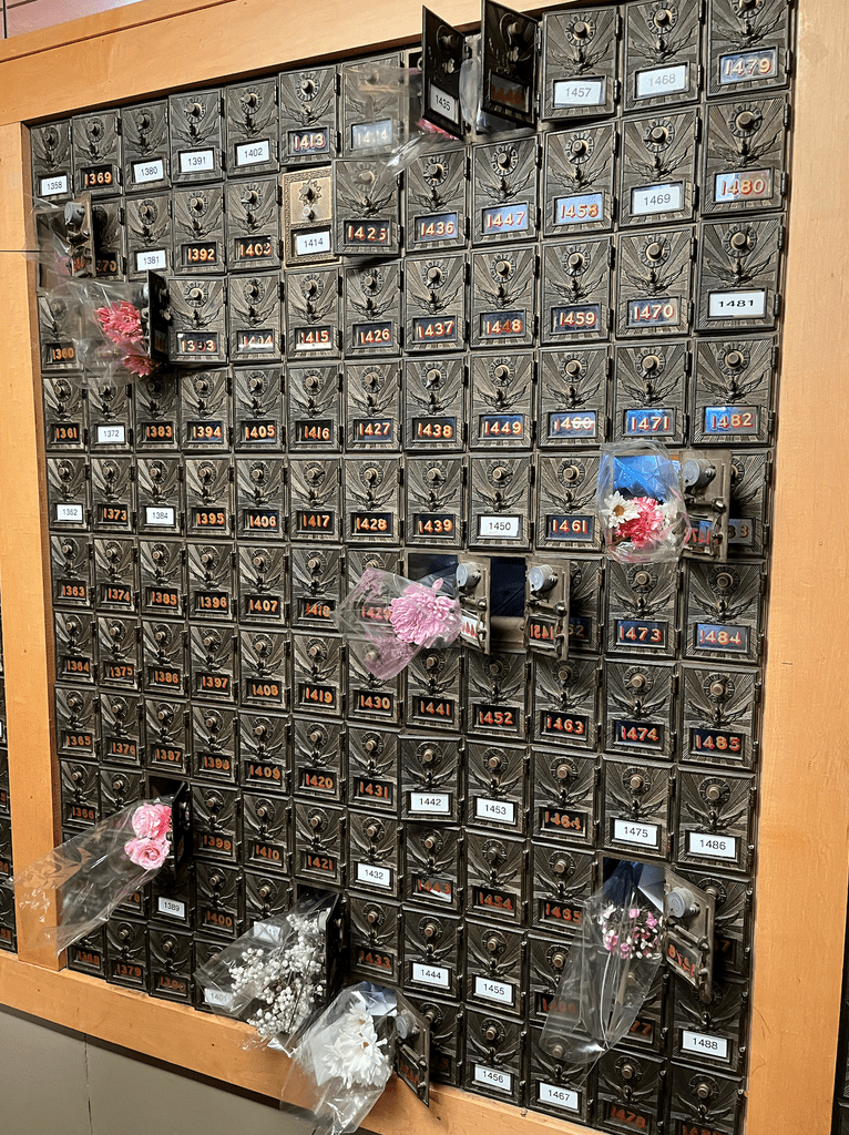 flowers in mailboxes